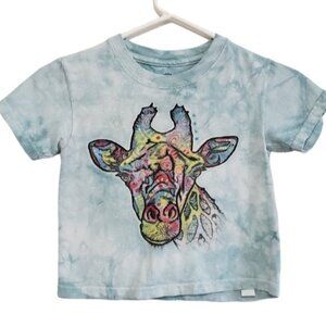 Kids Unisex The Mountain Giraffe Tie Dye Tee Shirt Size Small